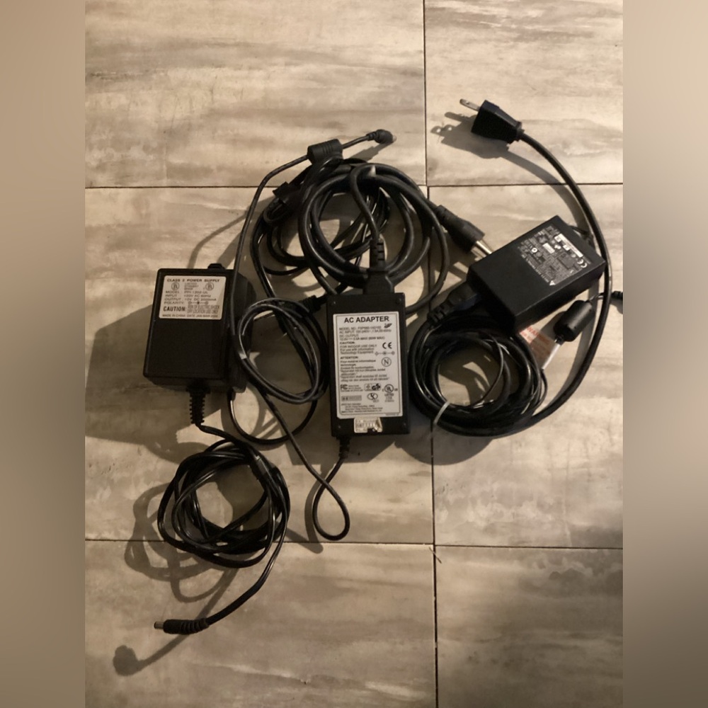LOT of 3 AC Input to DC Output Power Adapters